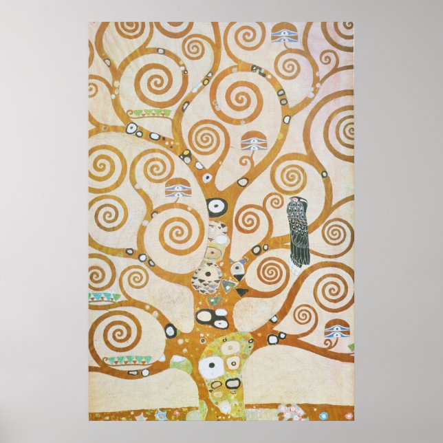 Gustav Klimt Livets träd Art nouveau Poster (Framsidan)