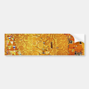 Gustav Klimt Livets träd: Art nouveau Symbolist Bildekal