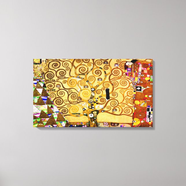 Gustav Klimt Livets träd: Art nouveau Symbolist Canvastryck (Framsida)