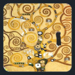Gustav Klimt Livets träd: Art nouveau Symbolist Fyrkantigt Klistermärke<br><div class="desc">Öka ditt utrymme med det här ikoniska mästerverket Gustav Klimts "Livets träd" (från Stammens häst). Denna berömda Art nouveau-konst är fängslad med sitt snabba gyllene grenar, intrikata mönster och symboliska motiv som representerar livsresa, anslutning och tillväxt. Klimts namnteckning använda av rik, skakande guld, mosaikliknande detaljer och abstrakt skapar en mesmeriserande...</div>