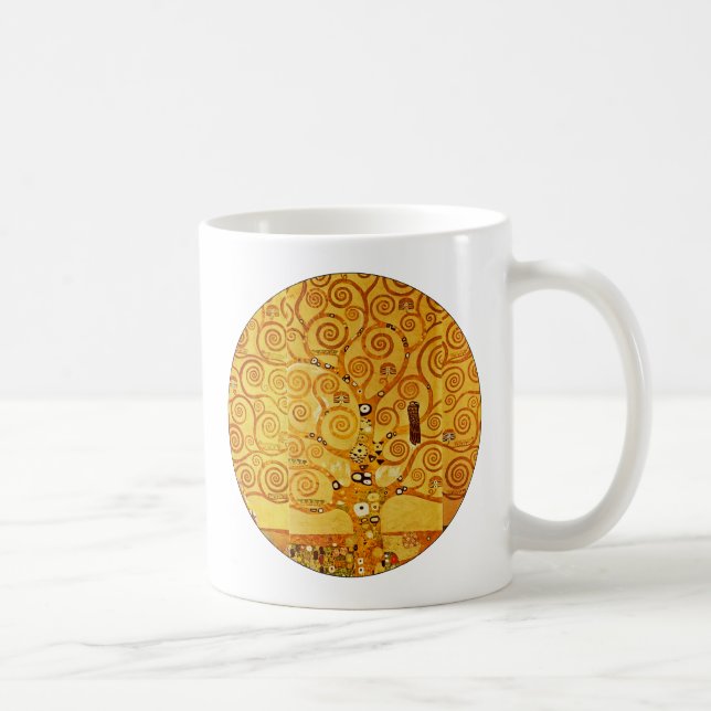 Gustav Klimt Livets träd: Art nouveau Symbolist Kaffemugg (Höger)