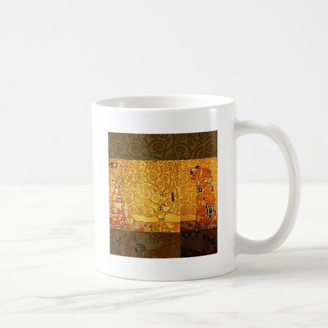 Gustav Klimt Livets träd: Art nouveau Symbolist Kaffemugg (Höger)
