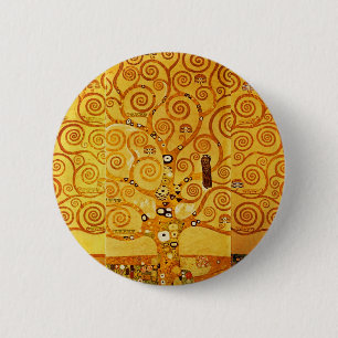 Gustav Klimt Livets träd: Art nouveau Symbolist Knapp