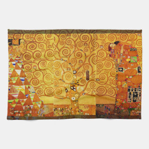Gustav Klimt Livets träd: Art nouveau Symbolist Kökshandduk