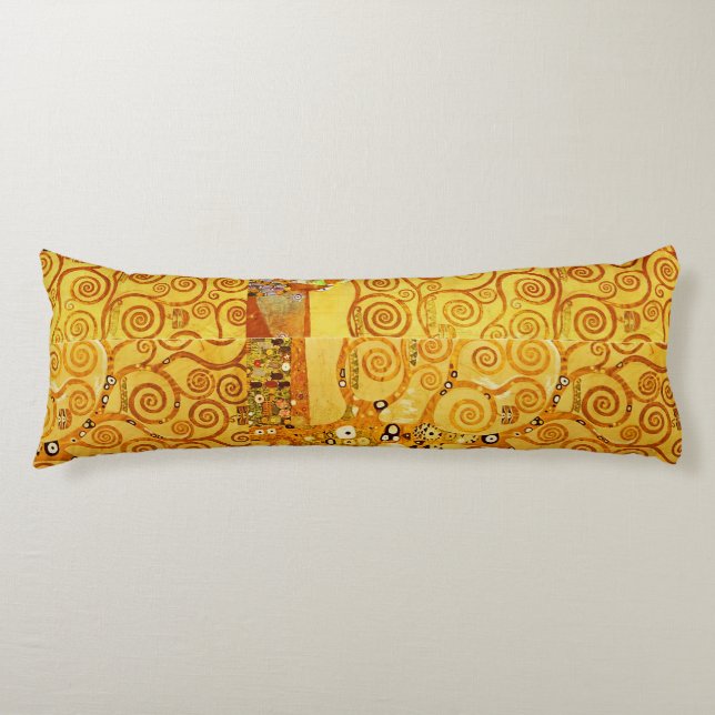 Gustav Klimt Livets träd: Art nouveau Symbolist Kroppskudde (Framsidan)