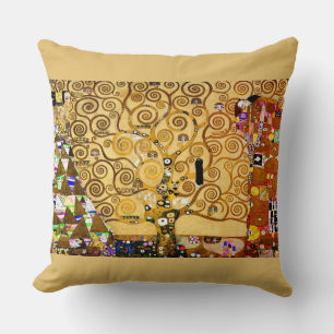 Gustav Klimt Livets träd: Art nouveau Symbolist Kudde