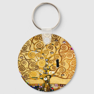 Gustav Klimt Livets träd: Art nouveau Symbolist Nyckelring