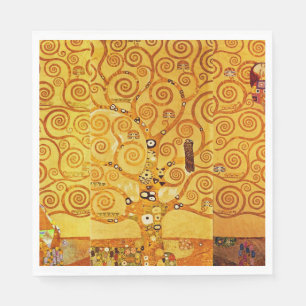 Gustav Klimt Livets träd: Art nouveau Symbolist Pappersservett