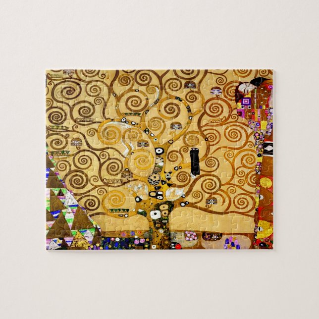 Gustav Klimt Livets träd: Art nouveau Symbolist Pussel (Horisontell)