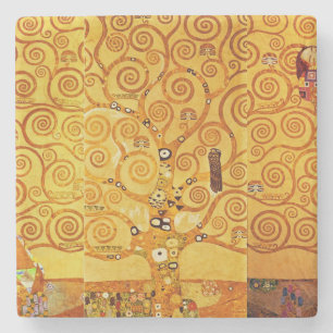 Gustav Klimt Livets träd: Art nouveau Symbolist Stenunderlägg