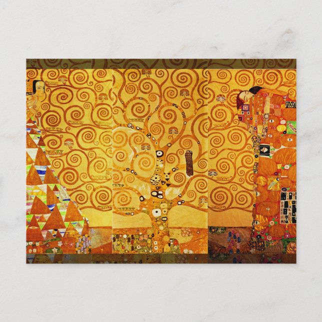 Gustav Klimt Livets träd: Art nouveau Symbolist Vykort (Framsida)