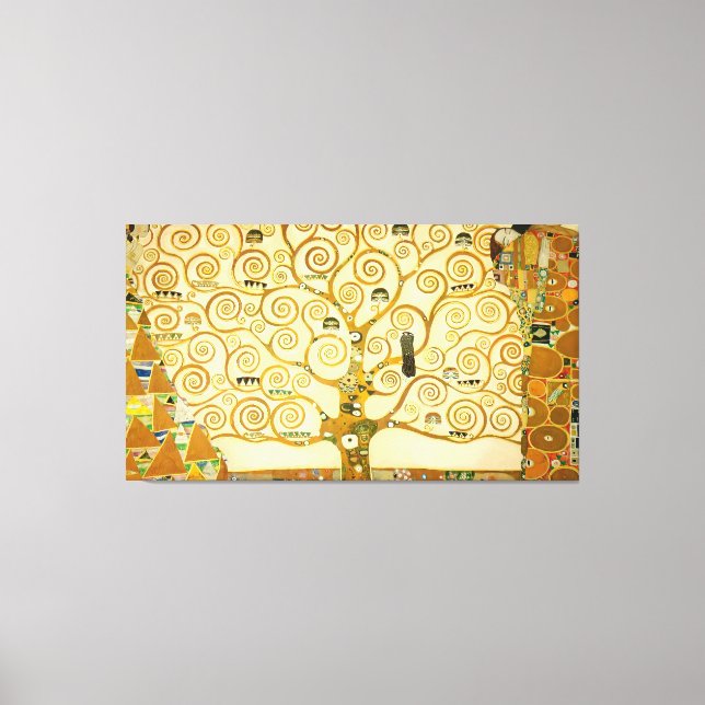 Gustav Klimt - Livets träd Canvastryck (Framsida)