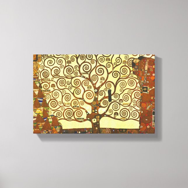 Gustav Klimt Livets träd Canvastryck (Framsida)