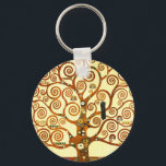 Gustav Klimt, Livets träd Fine Art Nyckelring<br><div class="desc">Gustav Klimt,  Livets träd Fine Art Keychain</div>