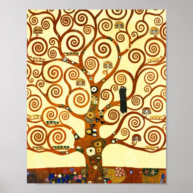 Gustav Klimt, Livets träd Fine Art Poster (Framsidan)