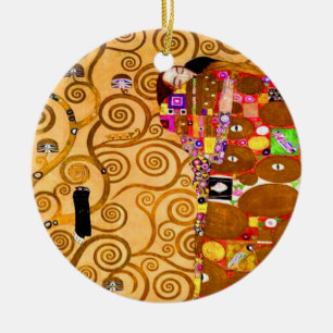 Gustav Klimt Livets träd Julgransprydnad Keramik
