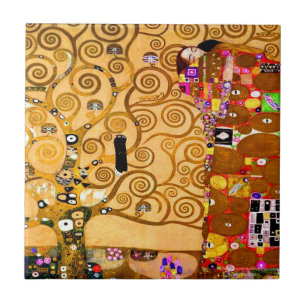 Gustav Klimt Livets träd Kakelplatta
