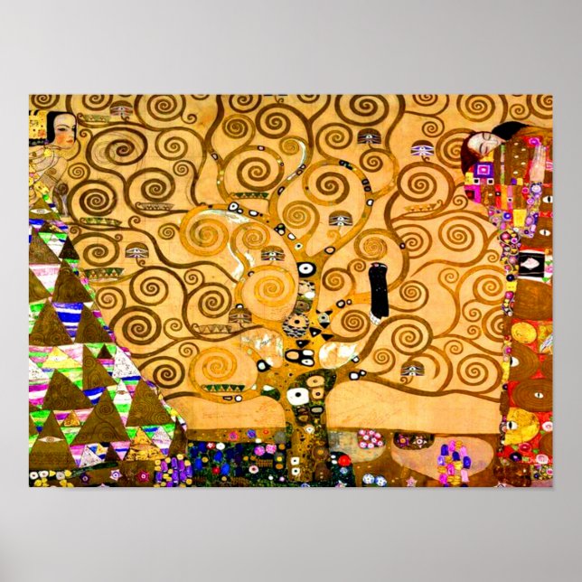 Gustav Klimt Livets träd Poster (Framsidan)