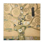 Gustav Klimt - Livets träd, Stoclet Frieze Kakelplatta<br><div class="desc">The Livets träd,  Stoclet Frieze,  central del av den lämnat panelen - Gustav Klimt,  kartong,  1909</div>