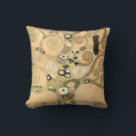 Gustav Klimt - Livets träd, Stoclet Frieze Kudde<br><div class="desc">The Livets träd,  Stoclet Frieze,  central del av den lämnat panelen - Gustav Klimt,  kartong,  1909</div>