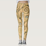 Gustav Klimt - Livets träd, Stoclet Frieze Leggings<br><div class="desc">The Livets träd,  Stoclet Frieze,  central del av den lämnat panelen - Gustav Klimt,  kartong,  1909</div>