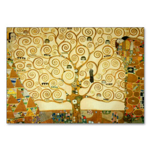 Gustav Klimt Livets träd Vintagen Art nouveau Bordsnummer