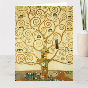 Gustav Klimt Livets träd Vintagen Art nouveau Kort