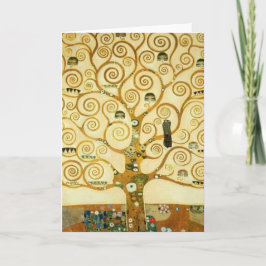 Gustav Klimt Livets träd Vintagen Art nouveau Kort