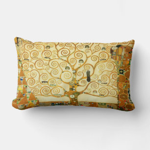 Gustav Klimt Livets träd Vintagen Art nouveau Lumbarkudde