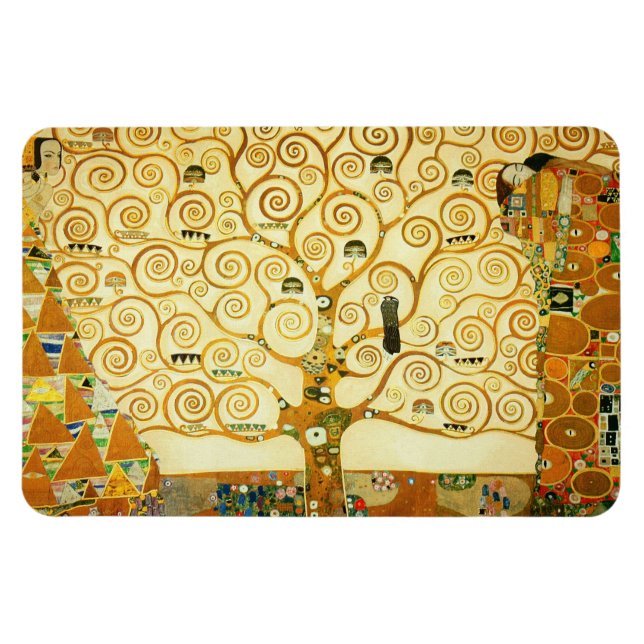 Gustav Klimt Livets träd Vintagen Art nouveau Magnet (Horisontell)