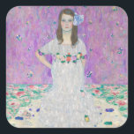 Gustav Klimt - Mada Primavesi Fyrkantigt Klistermärke<br><div class="desc">Mada Primavesi - Gustav Klimt,  Oil on Canvas,  1912-1913</div>