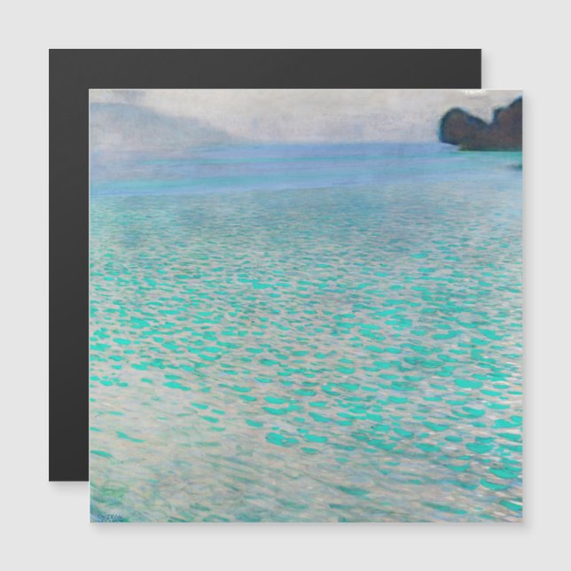 Gustav Klimt - Magnetikkort för Attersee (Fram/baksida)
