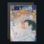 Gustav Klimt - Magnetikkort för Mor och barn<br><div class="desc">Mor and Child (Detailed of Three Ages of Woman) - Gustav Klimt,  Oil on Canvas,  1905</div>