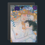 Gustav Klimt - Magnetikkort för Mor och barn<br><div class="desc">Mor and Child (Detailed of Three Ages of Woman) - Gustav Klimt,  Oil on Canvas,  1905</div>