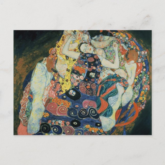 Gustav Klimt : "Maiden" Vykort (Framsida)