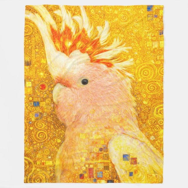 Gustav Klimt Major Mitchell Cockatoo Fleecefilt (Framsidan)