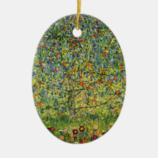 Gustav Klimt målar art nouveau Apple Träd Julgransprydnad Keramik