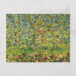 Gustav Klimt målar art nouveau i Apple Träd Vykort