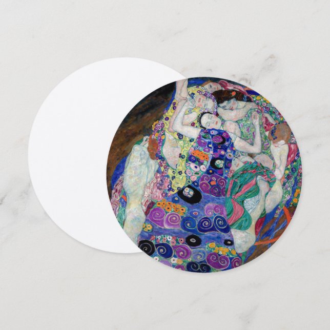 Gustav Klimt målar Junggin Inbjudningar (Fram/baksida)