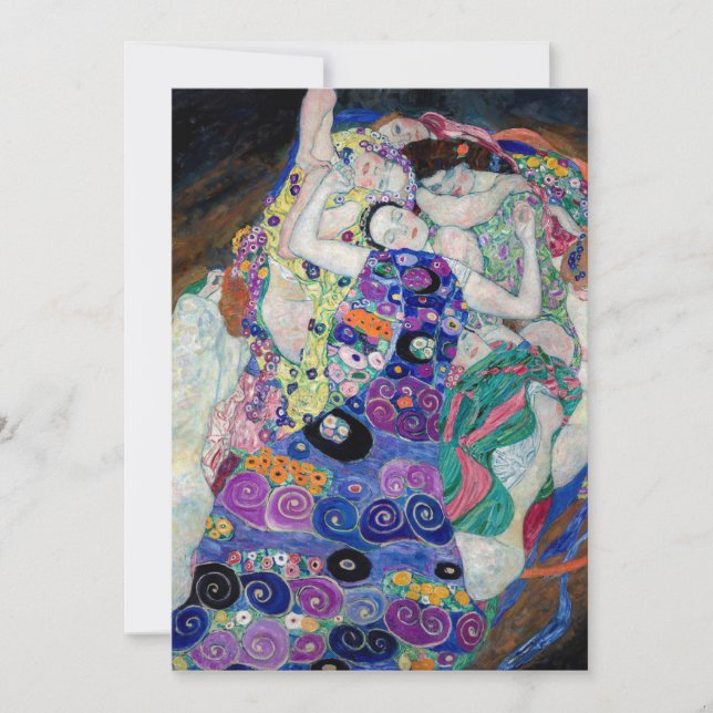 Gustav Klimt målar Junggin Julkort (Framsida)