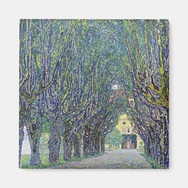 Gustav Klimt-målare, Allee at Schloss Kammer Magnet (Framsidan)