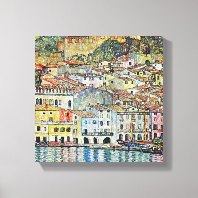 Gustav Klimt - Malcena vid Gardasee Canvastryck (Framsida)