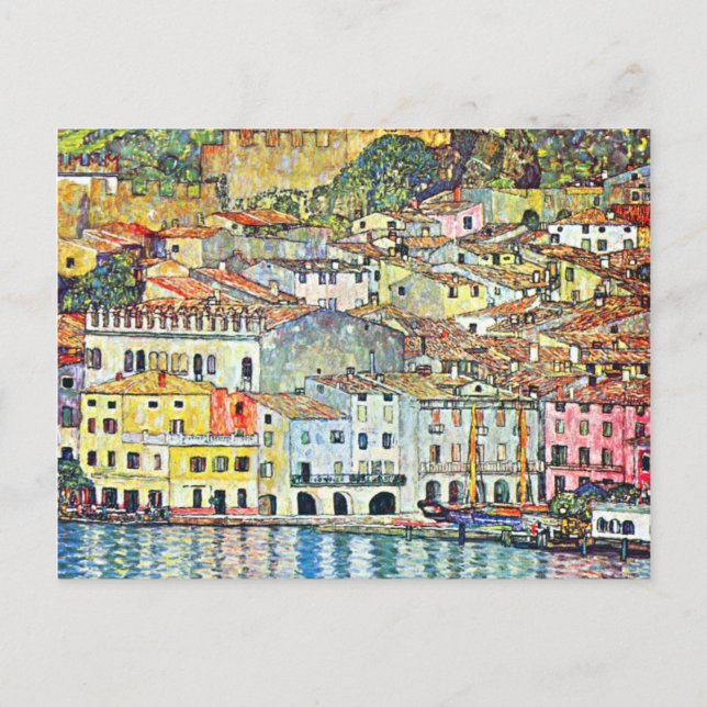 Gustav Klimt Malcena vid Gardasee Vykort (Framsida)