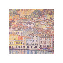Gustav Klimt Malcesine am Gardasee-målning