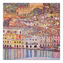 Gustav Klimt Malcesine am Gardasee-målning