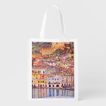 Gustav Klimt Malcesine am Gardasee-målning