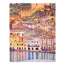 Gustav Klimt Malcesine am Gardasee-målning