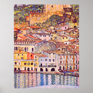 Gustav Klimt Malcesine am Gardasee-målning Poster