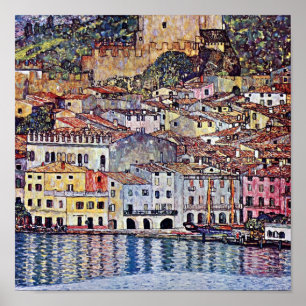 Gustav Klimt - Malcesine vid Gardasjön Italien Poster