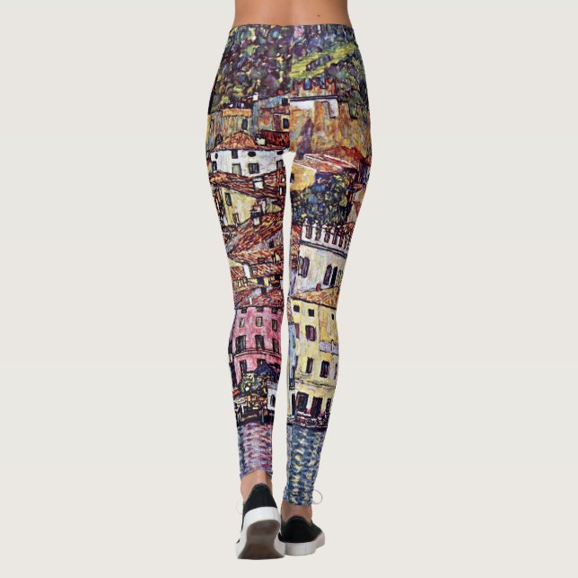 Gustav Klimt - Malcesine vid Sjö Garda-Italien Leggings (Baksida)